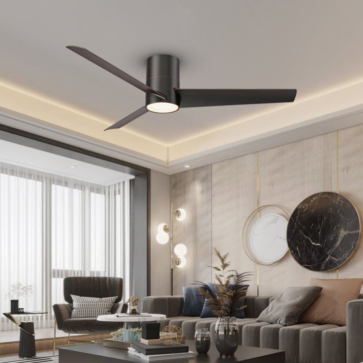 IMMAX NEO LITE FRESH SMART LED stropní svítidlo s ventilátorem 18W/40W Wi-Fi černé, TUYA