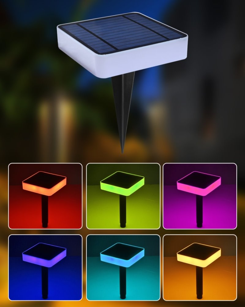 IMMAX NEO LITE SMART solární svítidlo SQUARE, RGB, IP65, BT, TUYA, 2,7W, TUYA