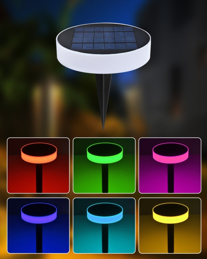 IMMAX NEO LITE SMART solární svítidlo ROUND, RGB, IP65, BT, TUYA, 1,9W, TUYA