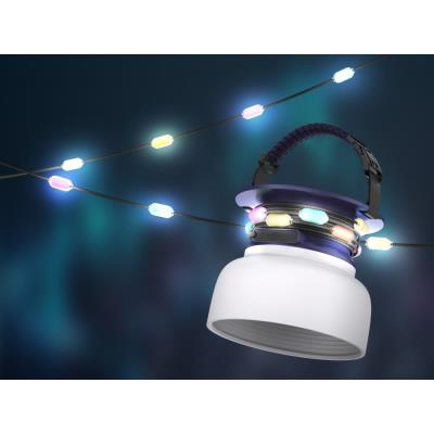 IMMAX solární kempingová lampička s integrovaným RGB LED světelným řetězem/ 10W/ IP65/ USB-C