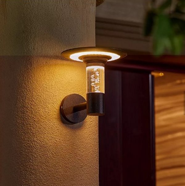 IMMAX NEO LITE BUBBLES SMART solární nástěnné svítidlo, CW/WW+RGB, IP54, Bluetooth, TUYA
