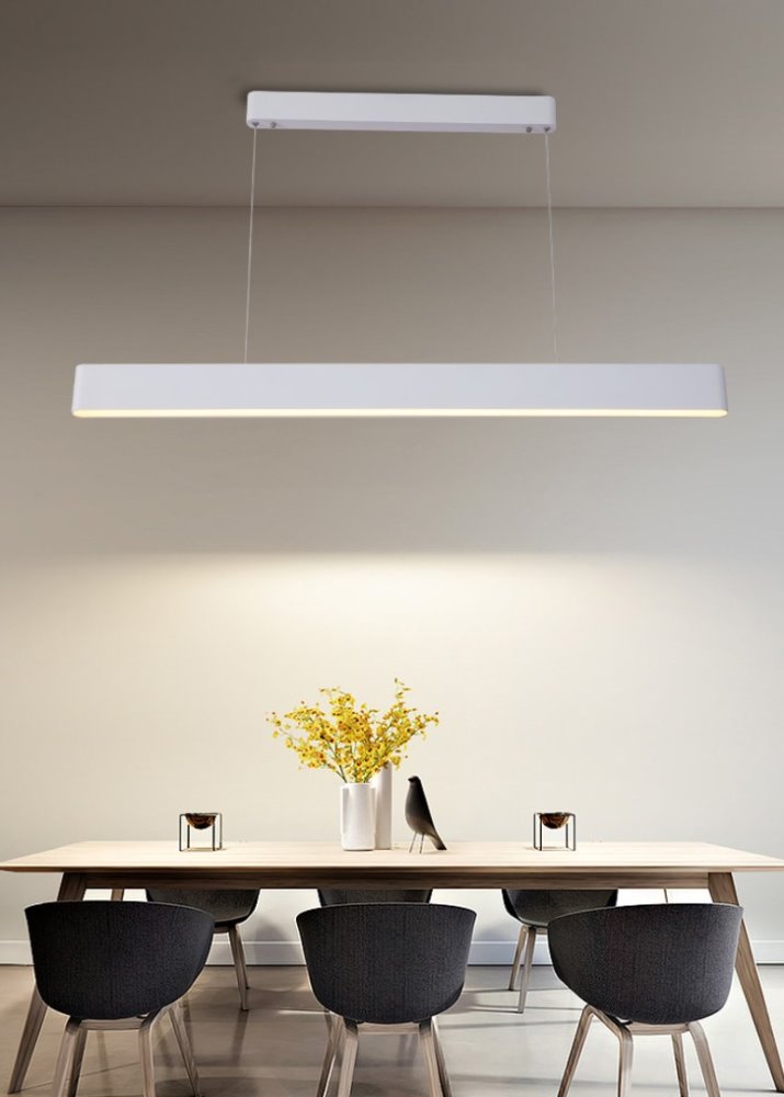 IMMAX NEO MILANO SMART závěsné lineání svítidlo 120cm, CCT 40W/RGB 18W, bílé Zigbee 3.0, TUYA