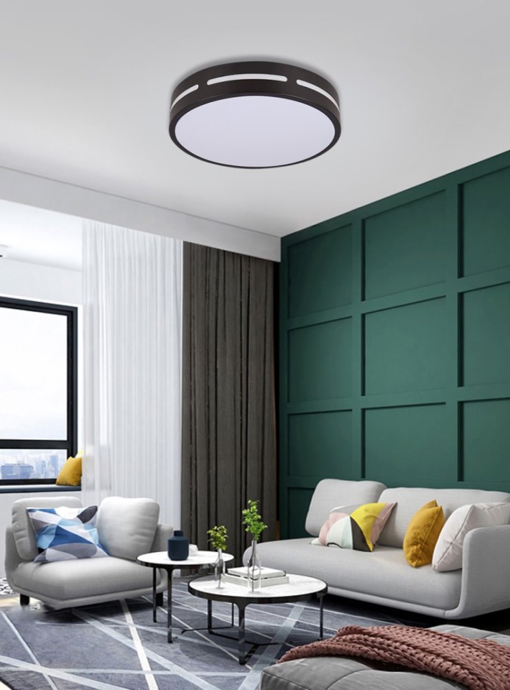 IMMAX NEO LITE PERFECTO SMART stropní svítidlo kruh 50cm, 48W černé TUYA Wi-Fi