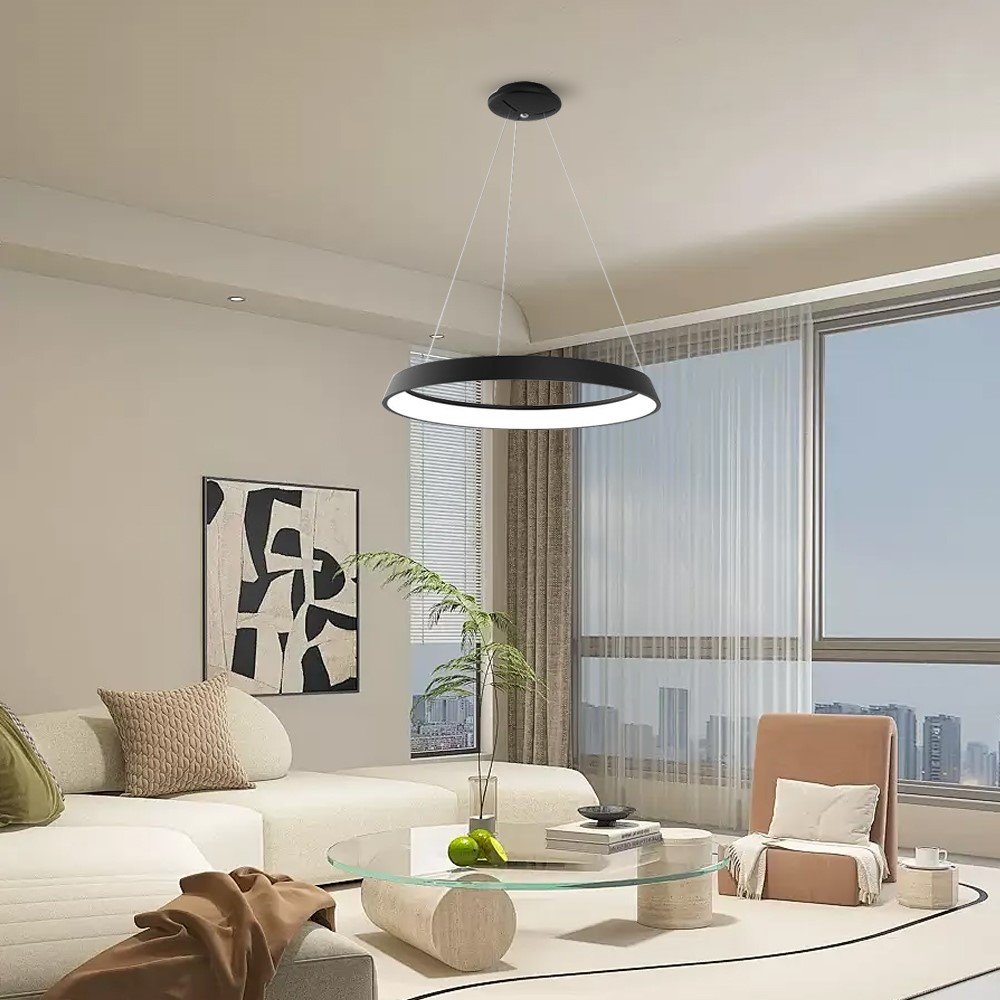 IMMAX NEO LIMITADO SMART závěsné svítidlo 80cm 48W černé Zigbee 3.0, TUYA