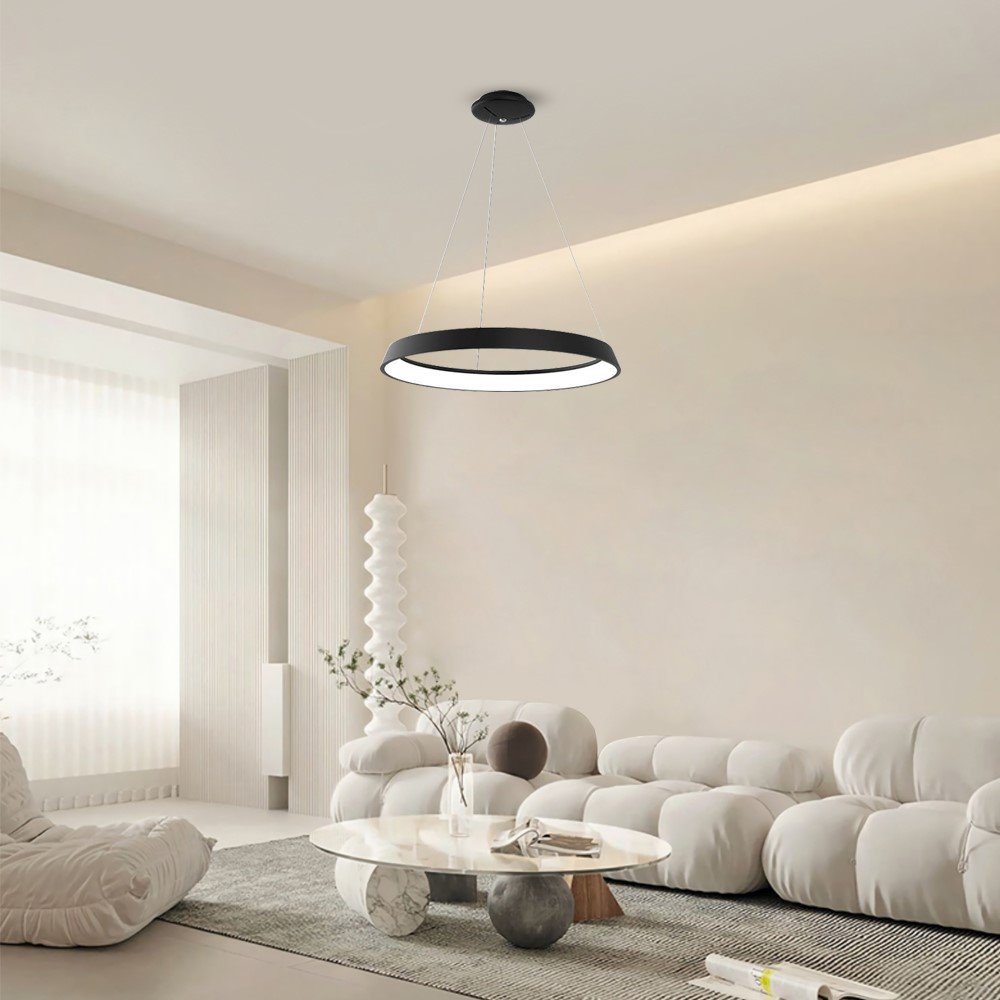 IMMAX NEO LIMITADO SMART závěsné svítidlo 80cm 48W černé Zigbee 3.0, TUYA