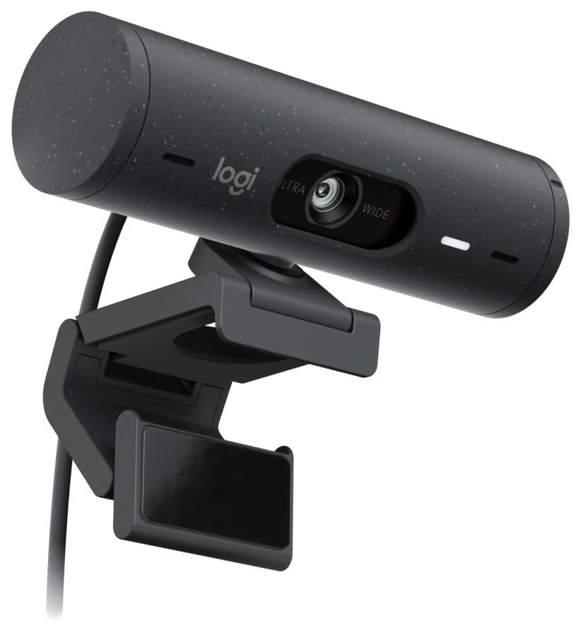 Logitech webkamera BRIO 500, Full HD, 4x zoom,RightLight 4 s HDR, grafitová,USB-C