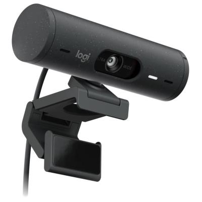 Logitech webkamera BRIO 500, Full HD, 4x zoom,RightLight 4 s HDR, grafitová,USB-C