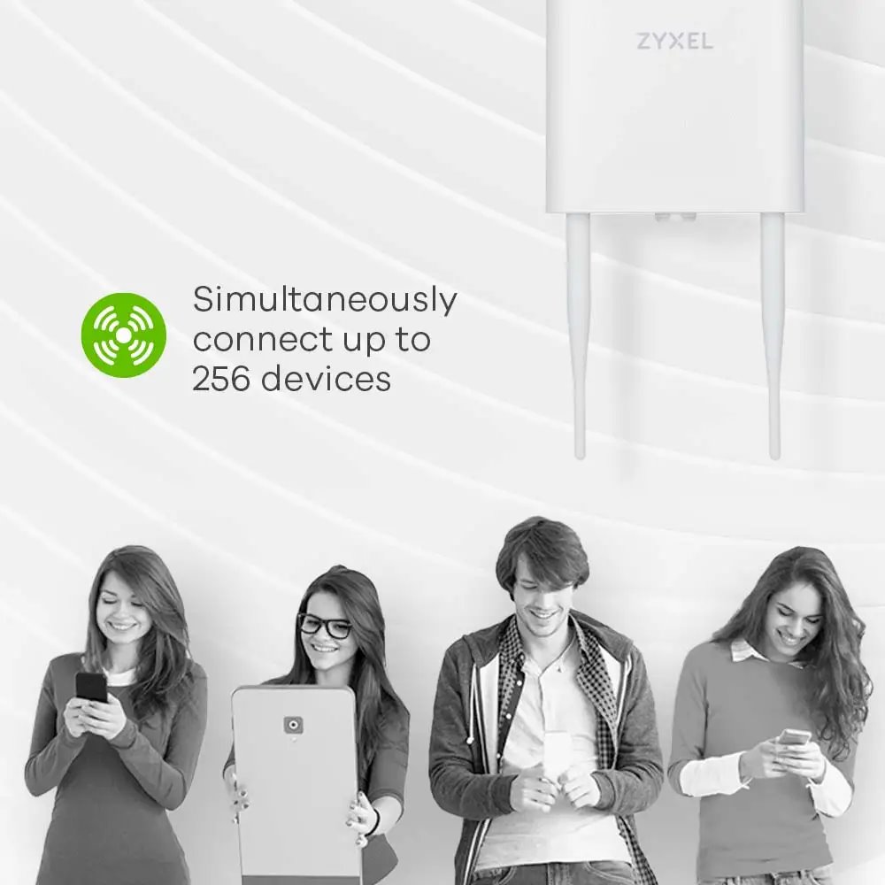 Zyxel NWA55AXE Outdoor AP, Standalone / NebulaFlex Wireless AP, Single Pack include PoE Injector