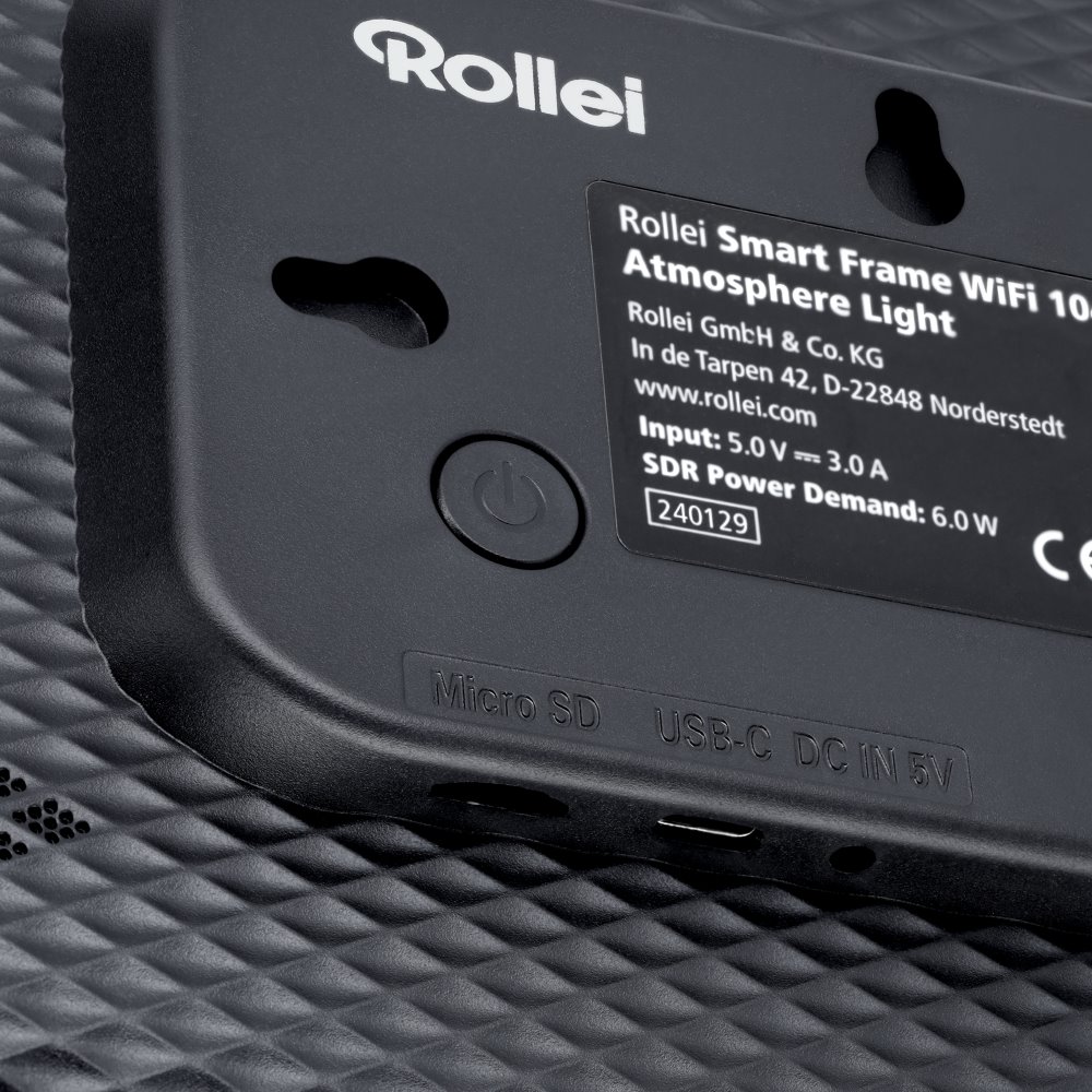 Rollei fotorámeček WiFi 104/ úhlopříčka 10.1"/ 8GB/ 2W/ Frameo APP/ LED/ Černý