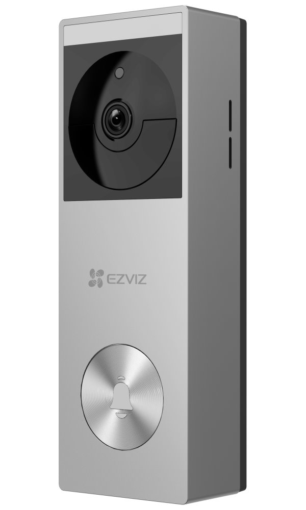 EZVIZ chytré dveřní kukátko s kamerou HP3 Pro/ Wi-Fi/ rozlišení 2048 x 1296/ napájení ze sítě a baterie/ šedo-stříbrné