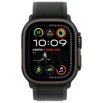 Apple Watch Ultra 2 49mm Černý titan s černým trailovým tahem - S/M