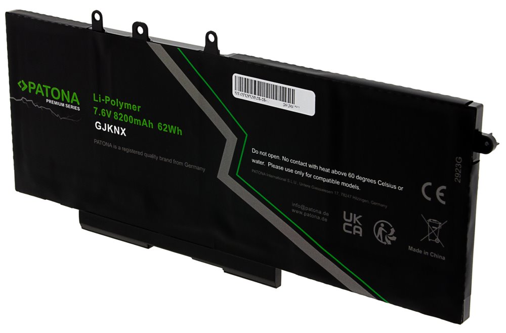PATONA baterie pro ntb DELL E5280/E5480/E5580 8200mAh Li-Pol 7,6V GJKNX Premium