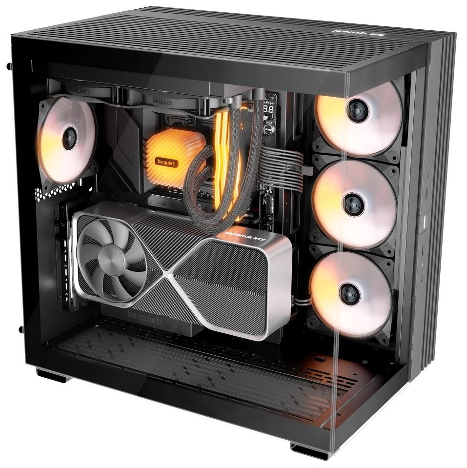 Be quiet! skříň LIGHT BASE 600LX / ATX / 4x 120mm ARGB fan / 2xUSB 3.0 / USB-C / panoramatická / černá