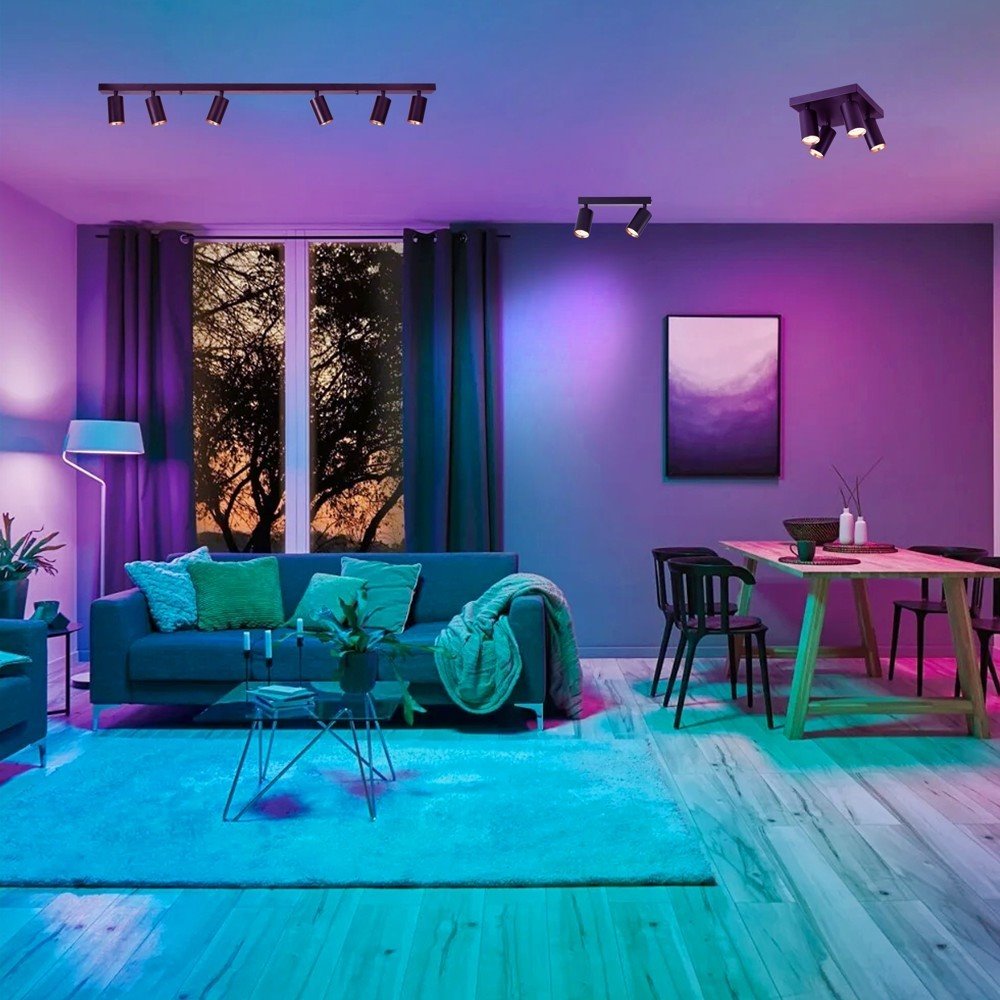 IMMAX NEO LITE PUNTO-4S SMART bodové svítidlo 4 hlavy, GU10, 6W, RGB+CCT, Wi-Fi, BEACON, TUYA