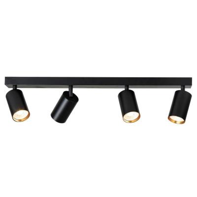 IMMAX PUNTO-4 stropní, nástěnné bodové svítidlo linear, 4 hlavy, černé, pro zdroj typu GU10