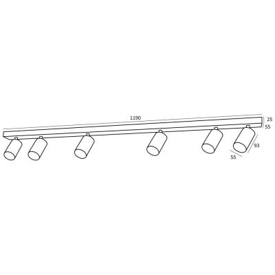 IMMAX NEO LITE PUNTO-6 SMART bodové svítidlo linear 6 hlav, GU10, 6W, RGB+CCT, Wi-Fi, BEACON, TUYA