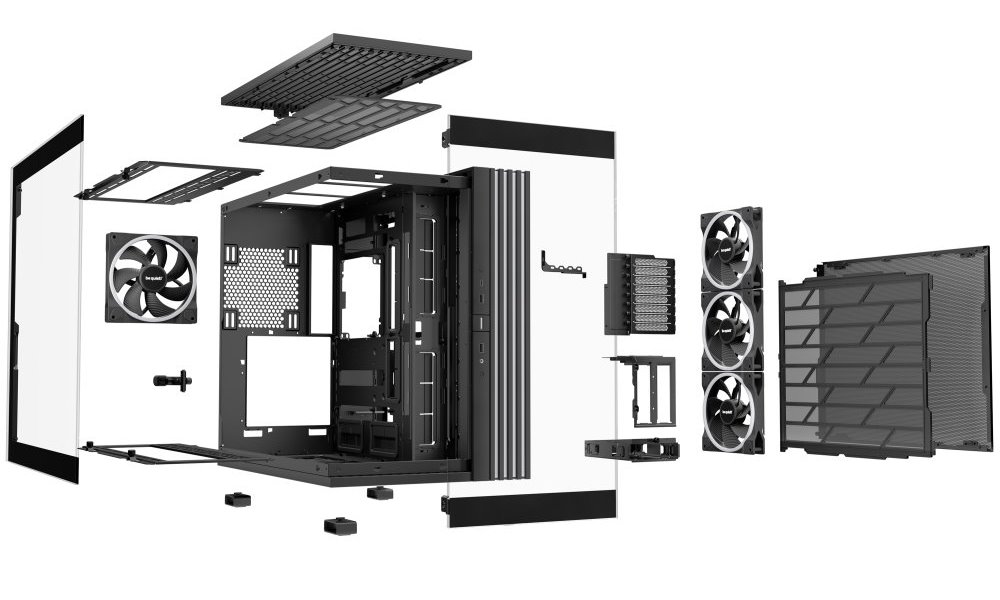 Be quiet! skříň LIGHT BASE 900FX / ATX / ARGB pásek / 4x140mm ARGB fan / 2xUSB 3.0 / USB-C / panoramatická / černá