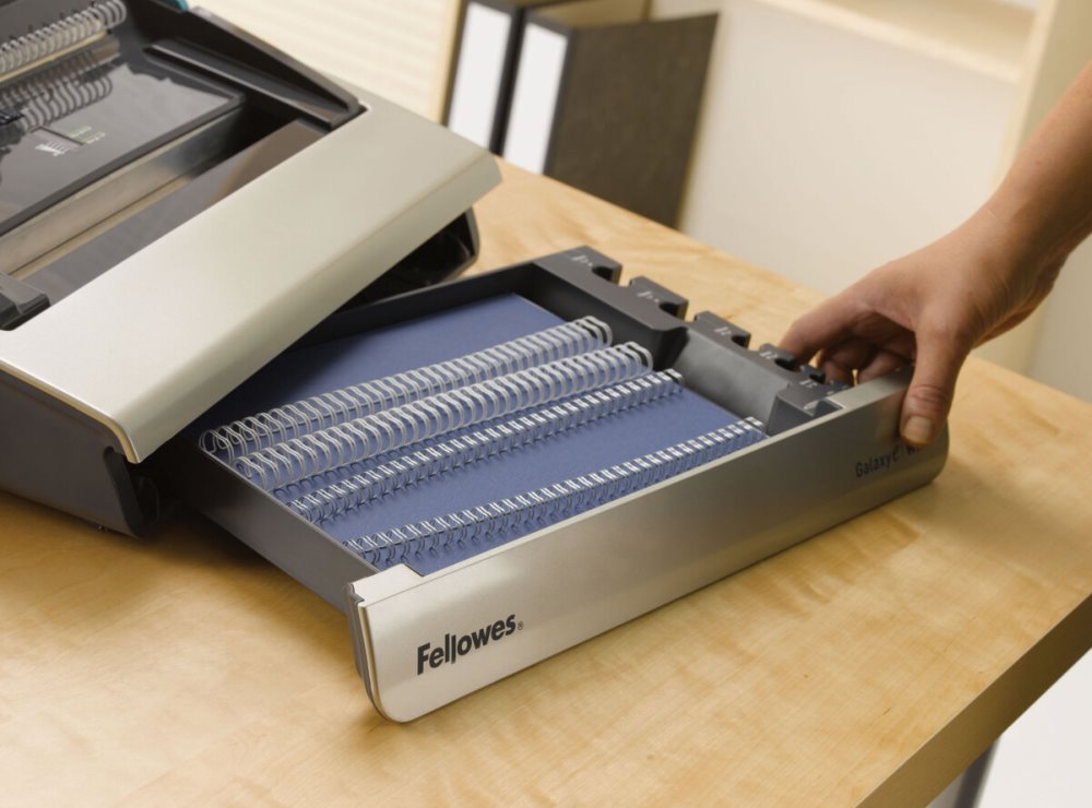 FELLOWES vazač GALAXY - E Wire/ pracovní šířka 300 mm/ rozteč ok 3/1"/ děrovací kapacita 20 listů/ A4/ rozměr děr 4×3 mm