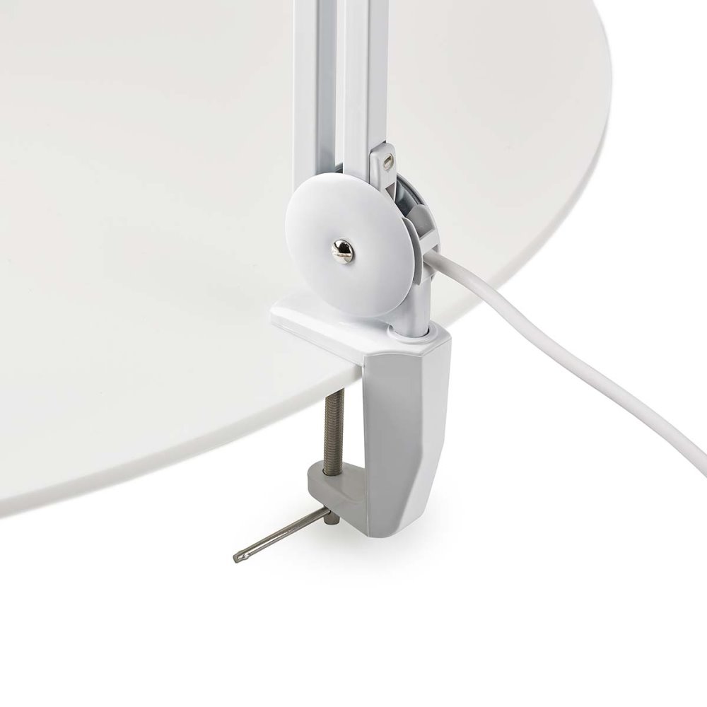 NEDIS zvětšovací stolní LED lampa/ čočka 3 dioptrie/ spotřeba 9 W/ teplota 6500 K/ světelný tok 720 lm/ bílá