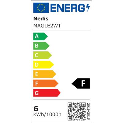 NEDIS zvětšovací stolní LED lampa/ čočka 3 dioptrie/ spotřeba 9 W/ teplota 6500 K/ světelný tok 720 lm/ bílá