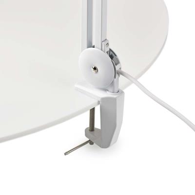 NEDIS zvětšovací stolní LED lampa/ čočka 3 dioptrie/ spotřeba 9 W/ teplota 6500 K/ světelný tok 720 lm/ bílá