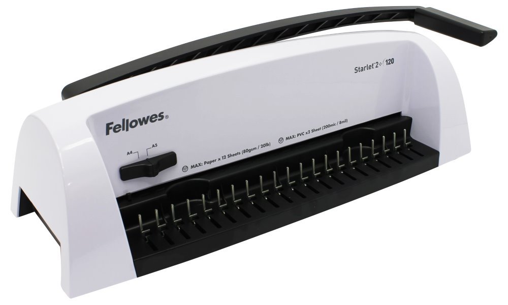 POŠKOZENÝ OBAL - FELLOWES vazač STARLET2+/ pracovní šířka 300 mm/ děrovací kapacita 12 listů/ A4/ maximální rozměr hřbetu 16 mm