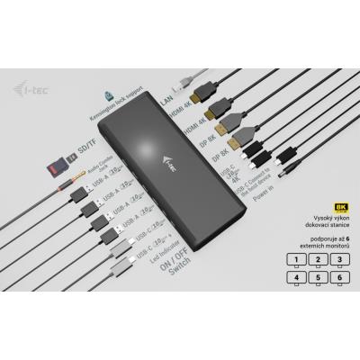 i-tec dokovací stanice Universal 6x 4K Display Docking Station, Power Delivery 140W