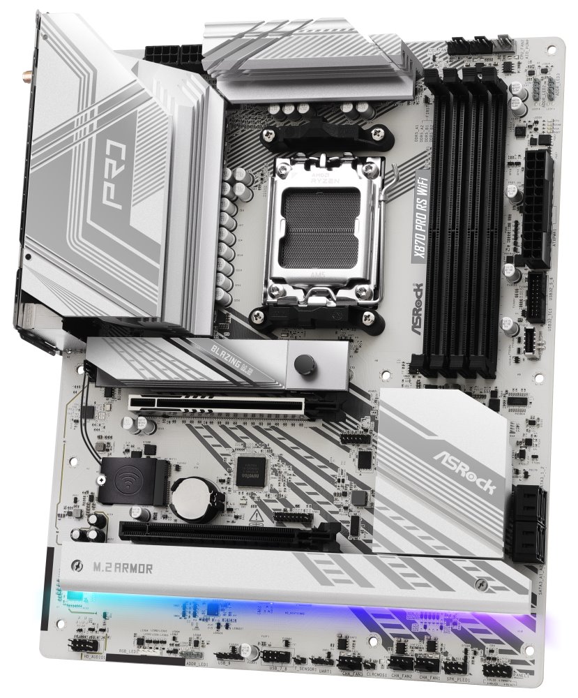ASRock X870 Pro RS WiFi / AMD X870 / AM5 / 4x DDR5 DIMM / 3x M.2 / HDMI / USB-C / WiFi / ATX