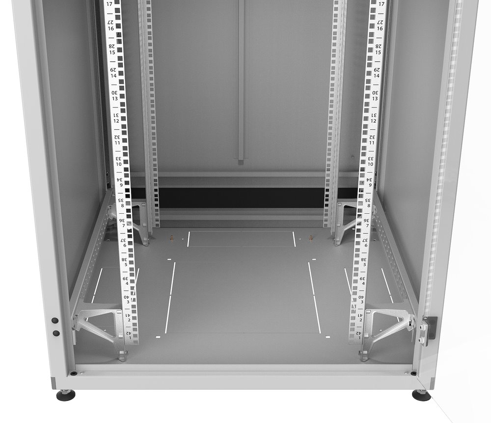 SOLARIX Rozvaděč LC-50 24U, 800x800 RAL 7035, skleněné dveře