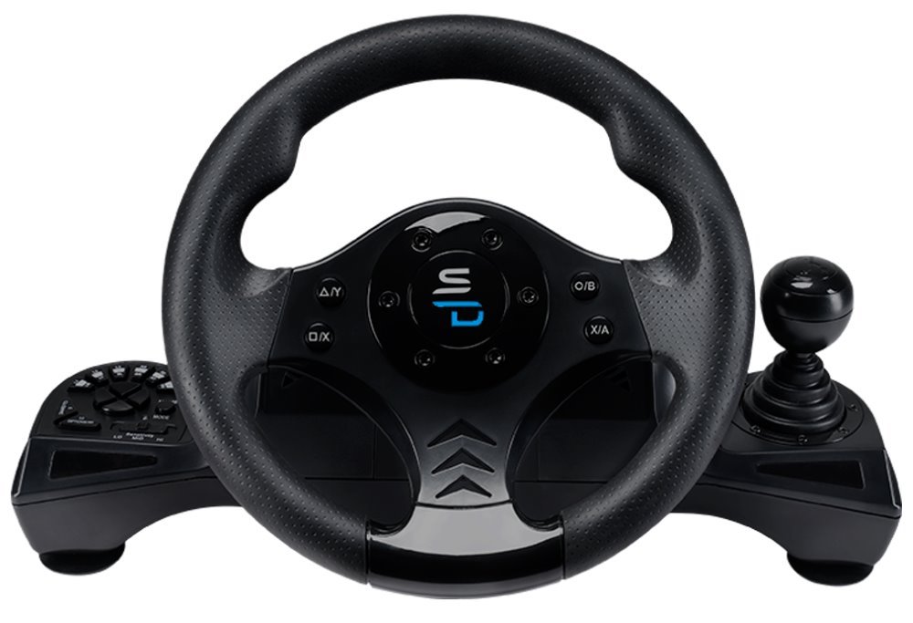 POŠKOZENÝ OBAL - SUPERDRIVE Sada volantu, pedálů a řadící páky GS750/ PS4/ Xbox One/ Xbox Series X/S / PC