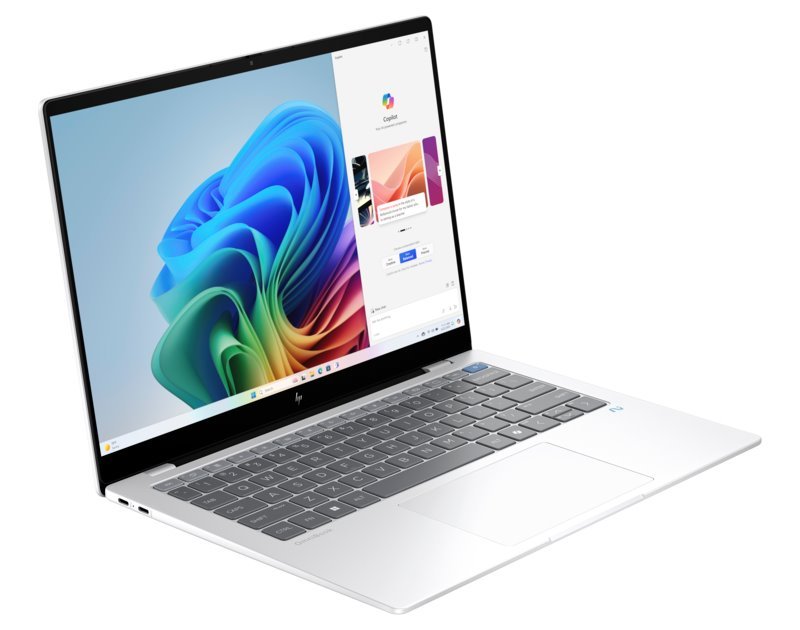 HP Omnibook X 14-fe1012nc/ SD-X1P-42-100/ 16GB DDR5/ 512GB SSD/ Qualcomm Adreno GPU/ 14"2,2K IPS/ W11H/ stříbrný