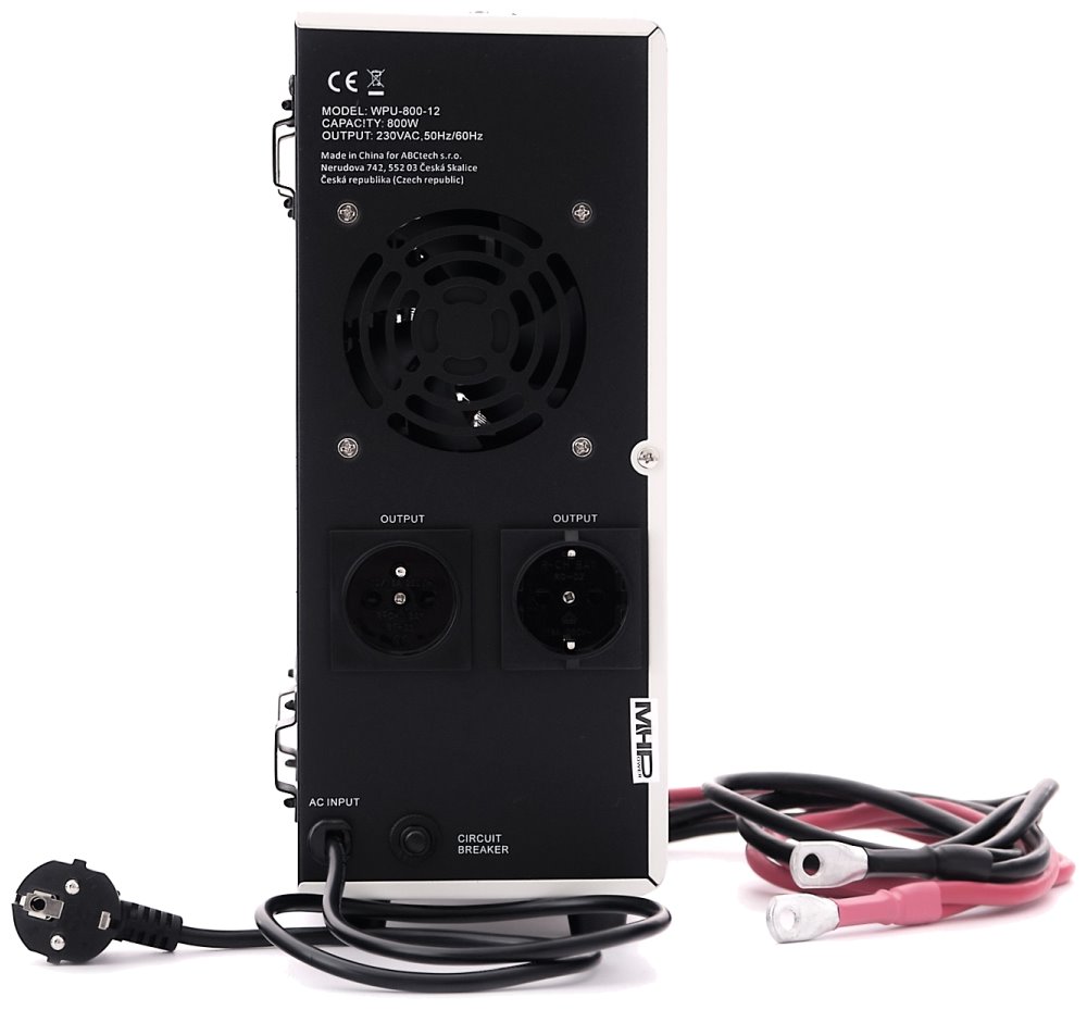 MHPower záložní zdroj WPU-1050-12, UPS, 1050W, čistý sinus, 12V