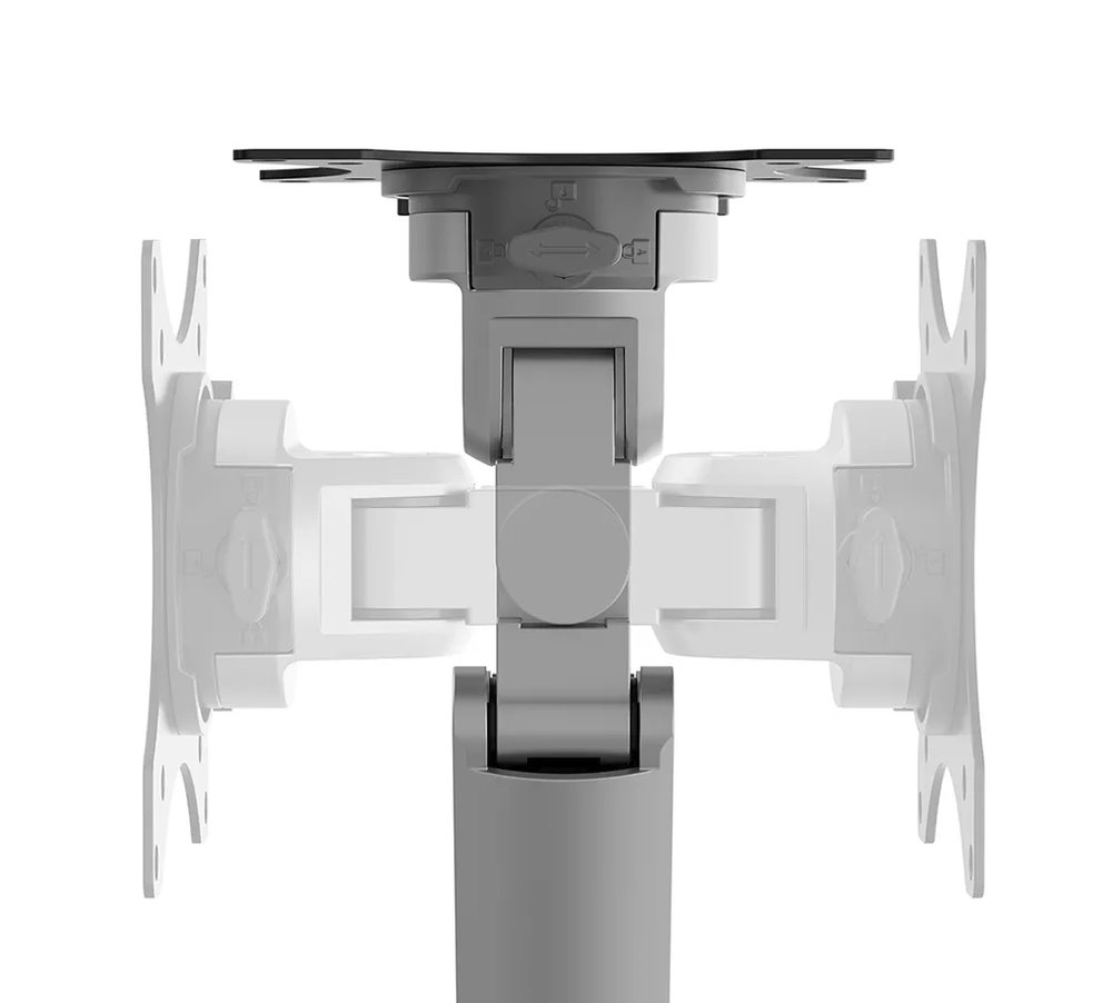 Neomounts DS70-250SL2 Neomounts NEXT Slim Desk Mount, double display (topfix clamp/grommet), silver