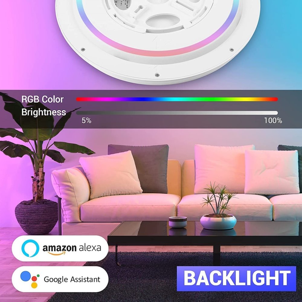 IMMAX NEO LITE TUDO SMART stropní svítidlo  RGB podsvícení 60cm 65W, s podporou BEACON, Wi-Fi, TUYA, bílé