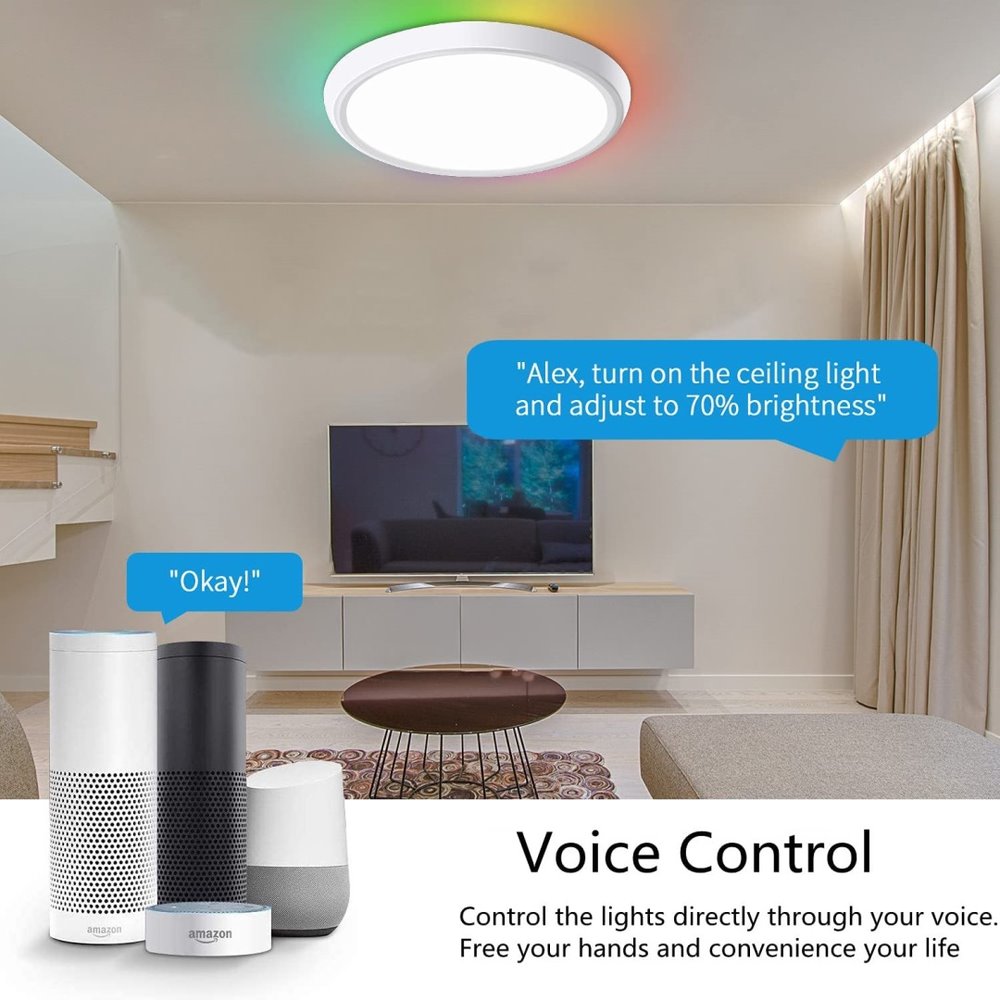 IMMAX NEO LITE TUDO SMART stropní svítidlo  RGB podsvícení 60cm 65W, s podporou BEACON, Wi-Fi, TUYA, bílé