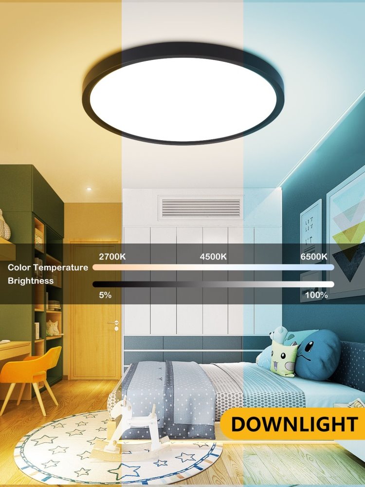 IMMAX NEO LITE TUDO SMART stropní svítidlo RGB podsvícení 60cm 65W s podporou BEACON, Wi-Fi, TUYA, černé
