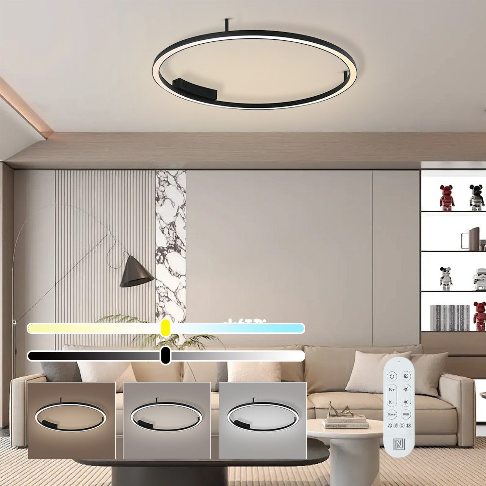 IMMAX NEO FINO SMART nástěnné + stropní svítidlo 80cm 55W 4285lm Zigbee 3,0 s DO, TUYA, černé