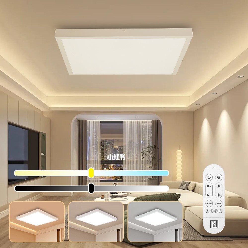 IMMAX NEO LITE FRAME SMART stropní svítidlo 60x60cm , IP44, CCT, s podporou BEACON, Wi-Fi, TUYA, bílé