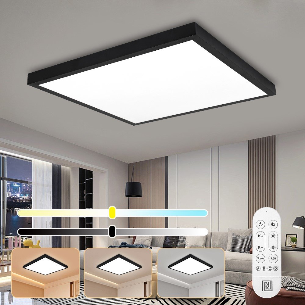 IMMAX NEO LITE FRAME SMART stropní svítidlo 60x60cm, IP44, CCT,  s podporou BEACON, Wi-Fi, TUYA, černé