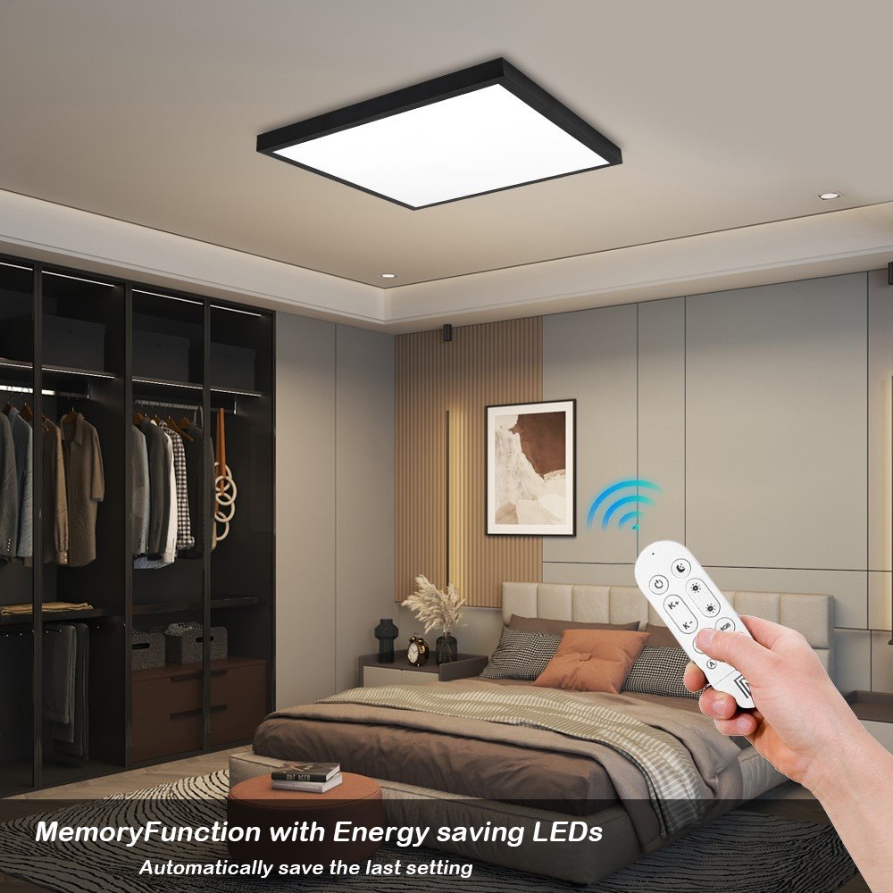 IMMAX NEO LITE FRAME SMART stropní svítidlo 60x60cm, IP44, CCT,  s podporou BEACON, Wi-Fi, TUYA, černé