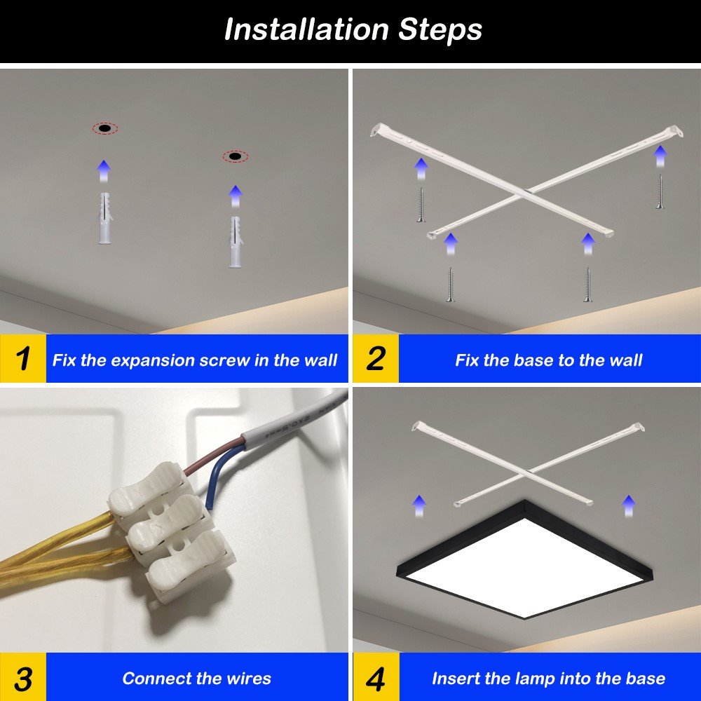 IMMAX NEO LITE FRAME SMART stropní svítidlo 60x60cm, IP44, CCT,  s podporou BEACON, Wi-Fi, TUYA, černé