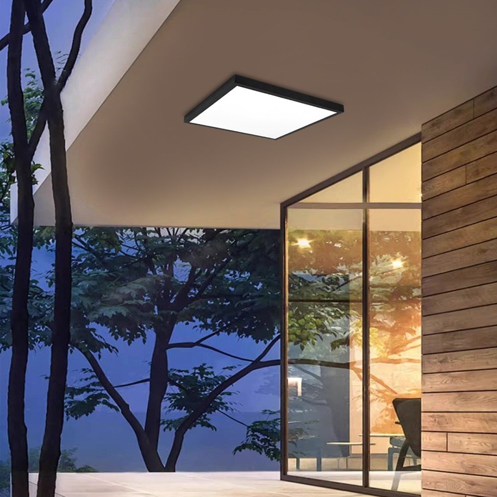 IMMAX NEO LITE FRAME SMART stropní svítidlo 60x60cm, IP44, CCT,  s podporou BEACON, Wi-Fi, TUYA, černé