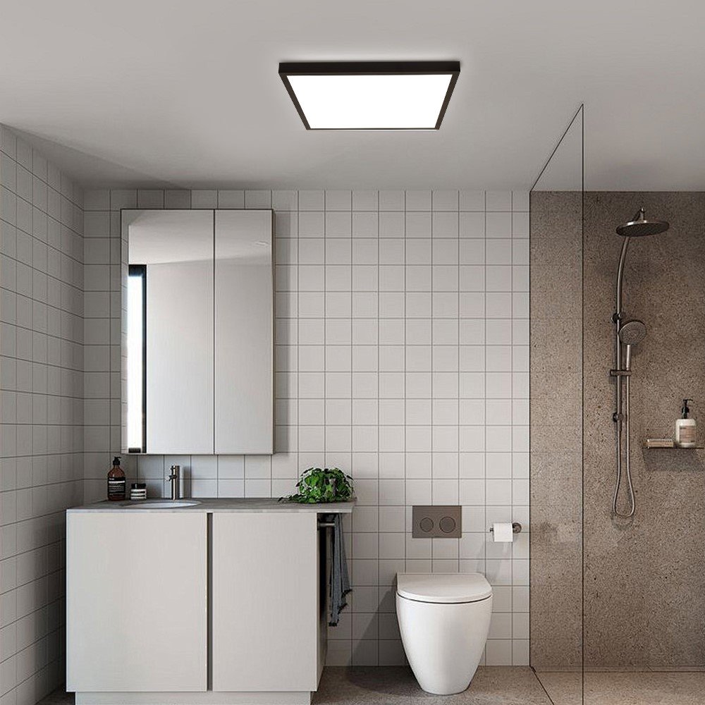 IMMAX NEO LITE FRAME SMART stropní svítidlo 60x60cm, IP44, CCT,  s podporou BEACON, Wi-Fi, TUYA, černé