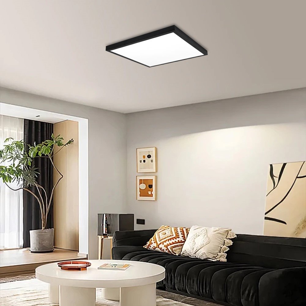 IMMAX NEO LITE FRAME SMART stropní svítidlo 60x60cm, IP44, CCT,  s podporou BEACON, Wi-Fi, TUYA, černé