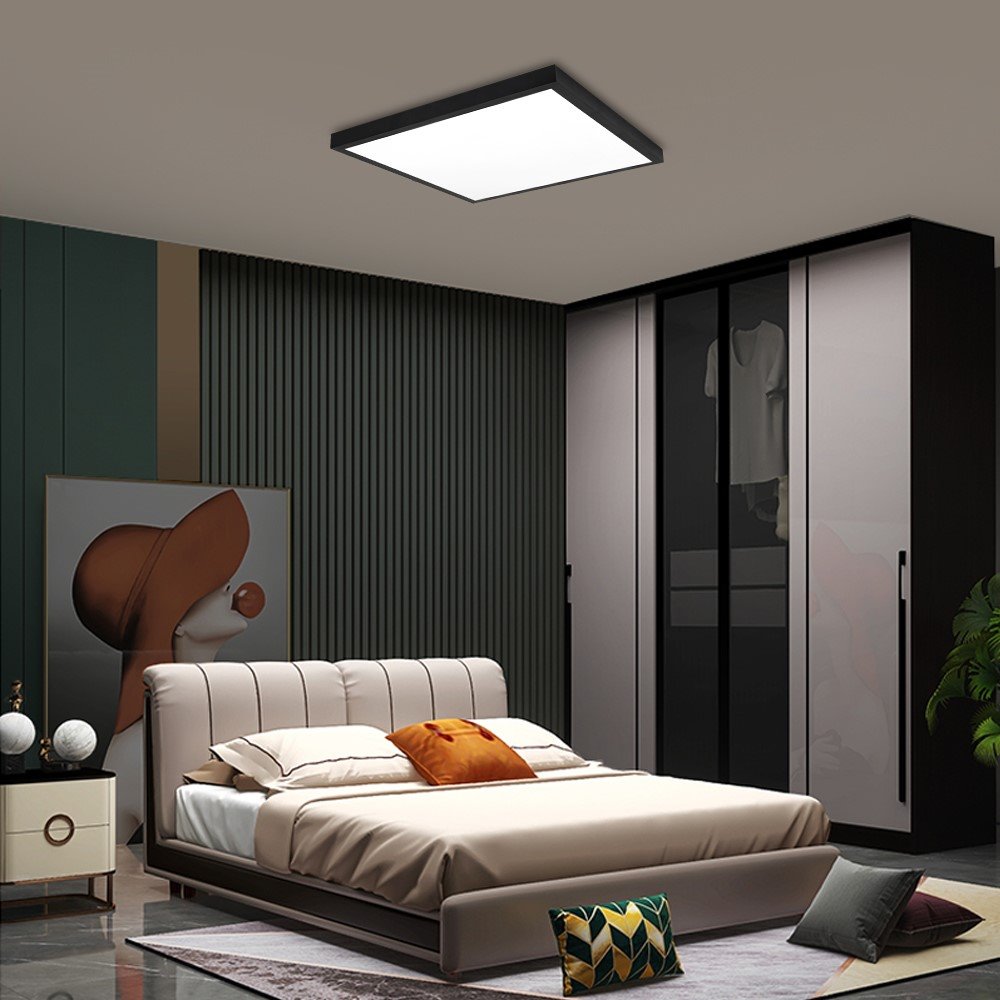IMMAX NEO LITE FRAME SMART stropní svítidlo 60x60cm, IP44, CCT,  s podporou BEACON, Wi-Fi, TUYA, černé