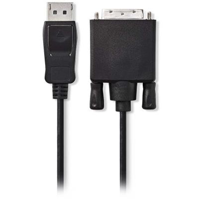 NEDIS kabel DisplayPort - DVI/ zástrčka DisplayPort - 24+1pinová zástrčka DVI-D/ černý/ bulk/ 2m