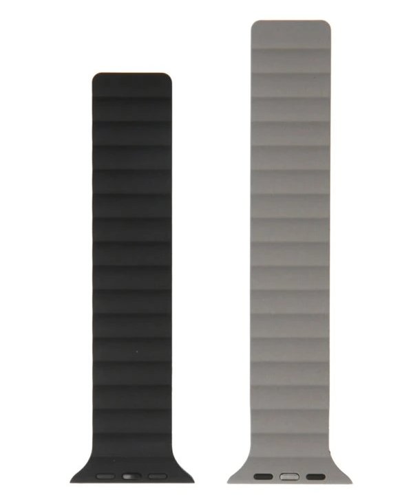 Swissten řemínek pro apple watch silikonový - magnetic 38 / 40 / 41 mm černo/šedý