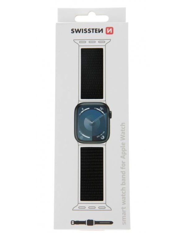 Swissten řemínek pro apple watch nylonový 38 / 40 / 41 mm černý