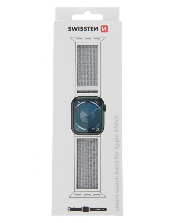 Swissten řemínek pro apple watch nylonový 42 / 44 / 45 / 49 mm bílý