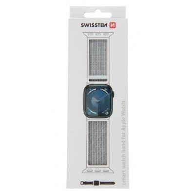 Swissten řemínek pro apple watch nylonový 42 / 44 / 45 / 49 mm bílý
